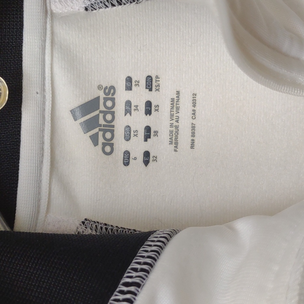 Adidas Women's Full Zip LS Stand Collar Snap HandWarmer Pockets Track Jacket Vtg - Picture 4 of 16